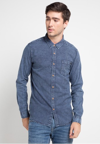 Jual Cressida  Indigo Checked Shirts Original ZALORA 