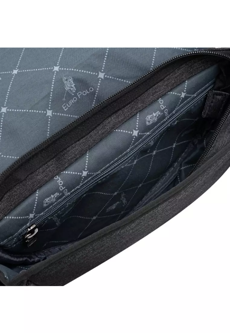 Euro Polo Men's Half Moon Crossbody Sling Bag EBK 40110