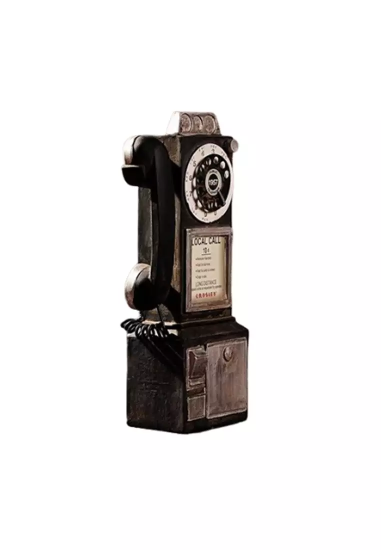 ULTECHNOVO Retro Telefon Dekoration Gold - Vintage Festnetztelefon Für Home Decor