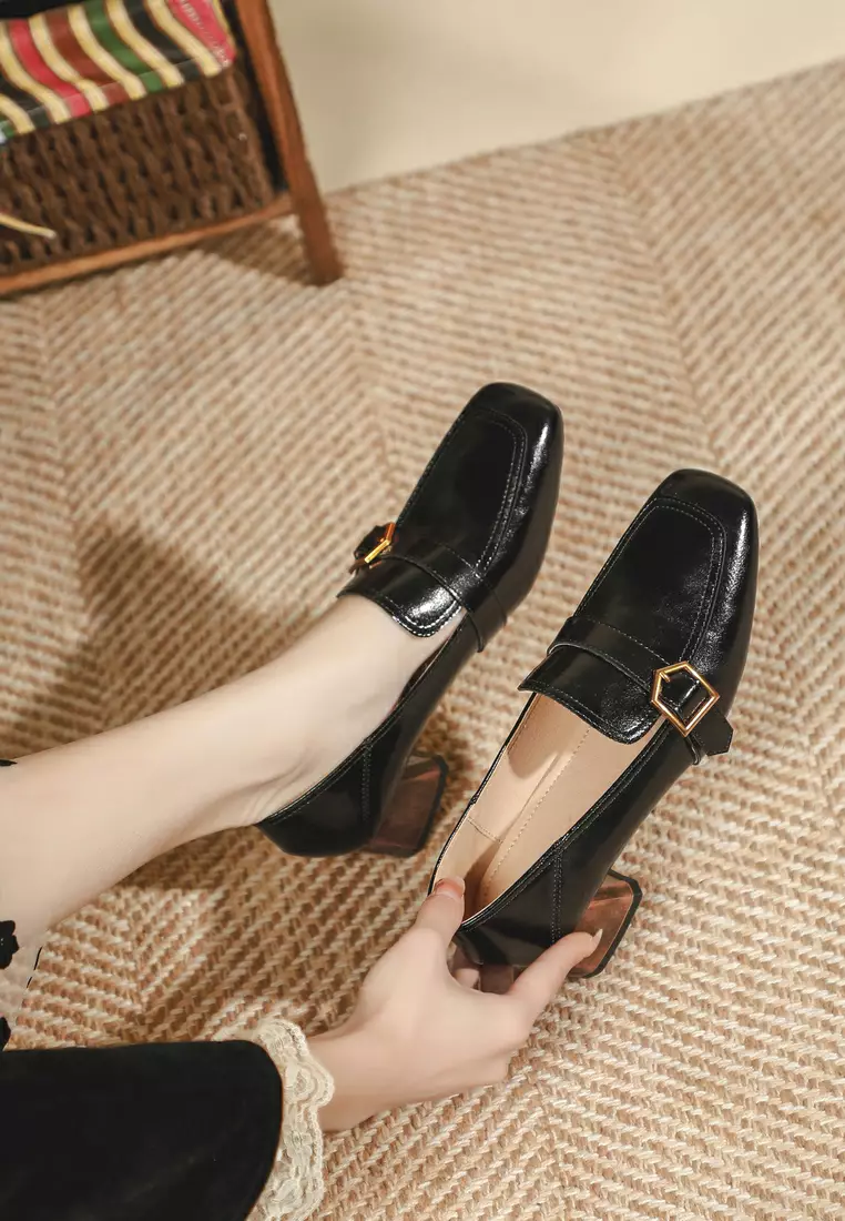 4CM Buckle Leather Loafer TE6988-5