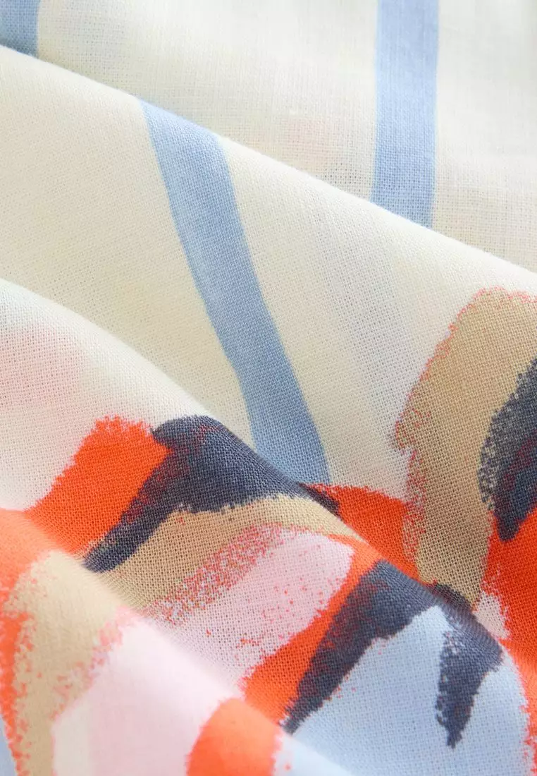 Pull On Wide Leg Trousers With Linen