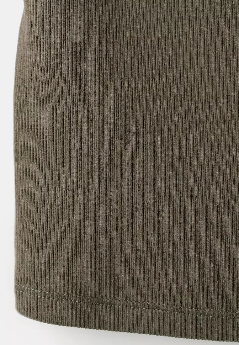 Ribbed Cotton-Blend Top