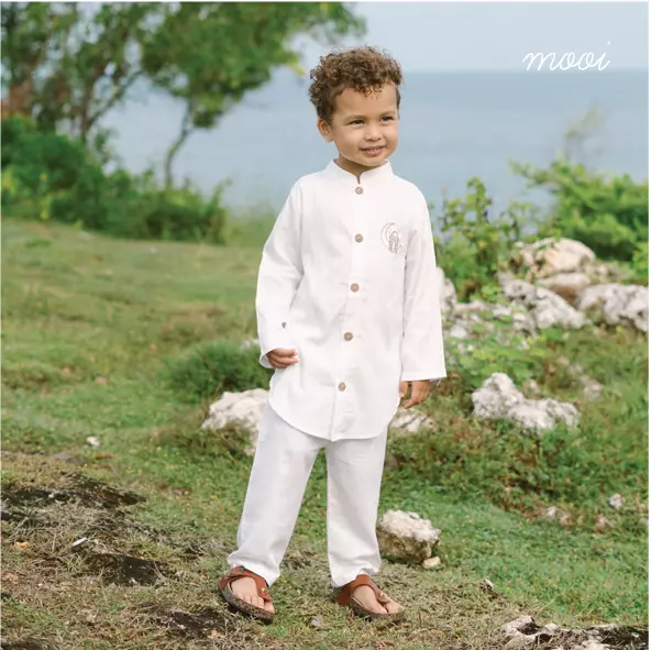 Mooi Rafa Koko Set Setelan Koko Anak Baju Koko Anak - Maroon