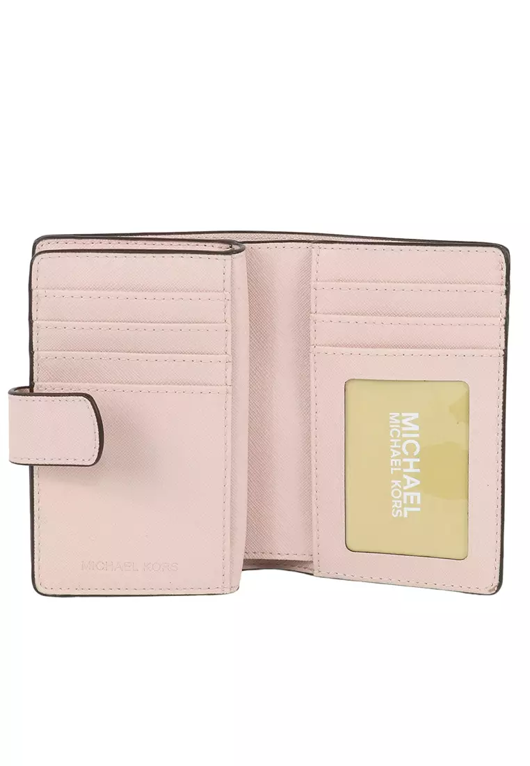 Jet Set Travel Medium Bifold Zip Coin Wallet Powder Blush