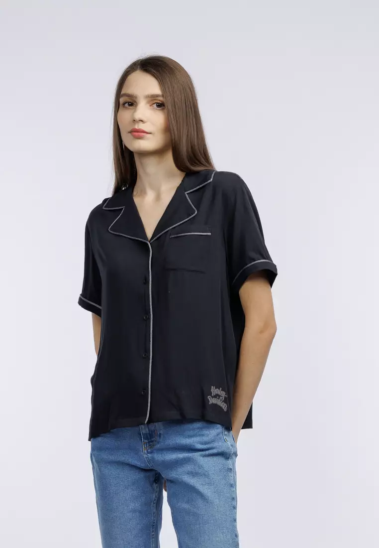 Harley-Davidson Club Crew Contrast Piping Shirt