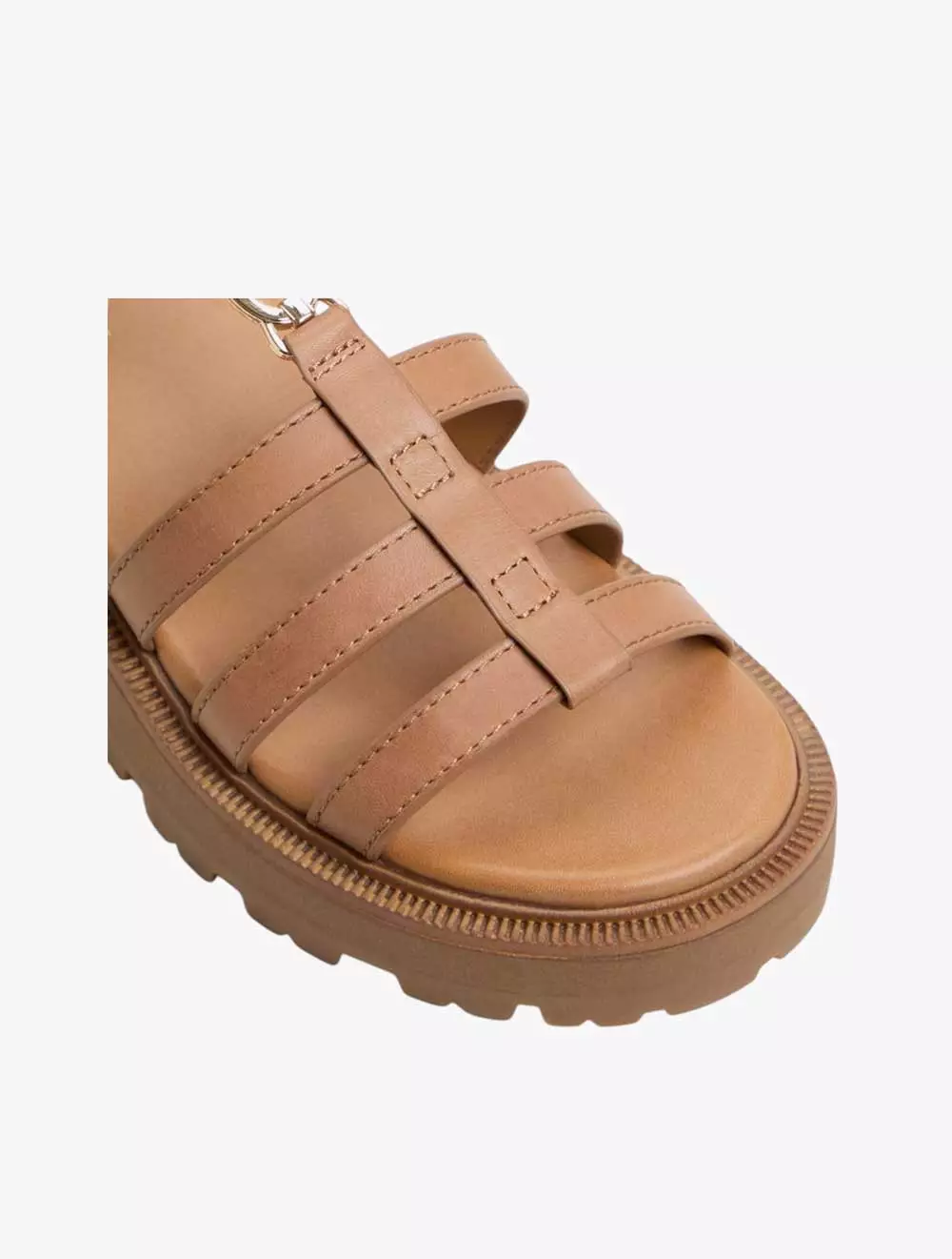 ALDO LAMINGTON HEELED SANDALS - MEDIUM BROWN