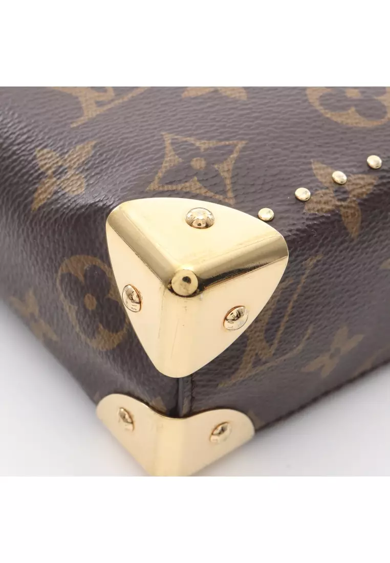 Pre-Loved Louis Vuitton Camera Box monogram reverse Handbag PVC leather Brown 2WAY
