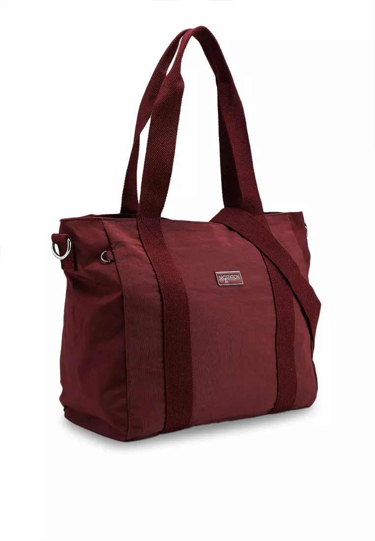 Metallic Series Crinkle Nylon Convertible Shoulder Bag