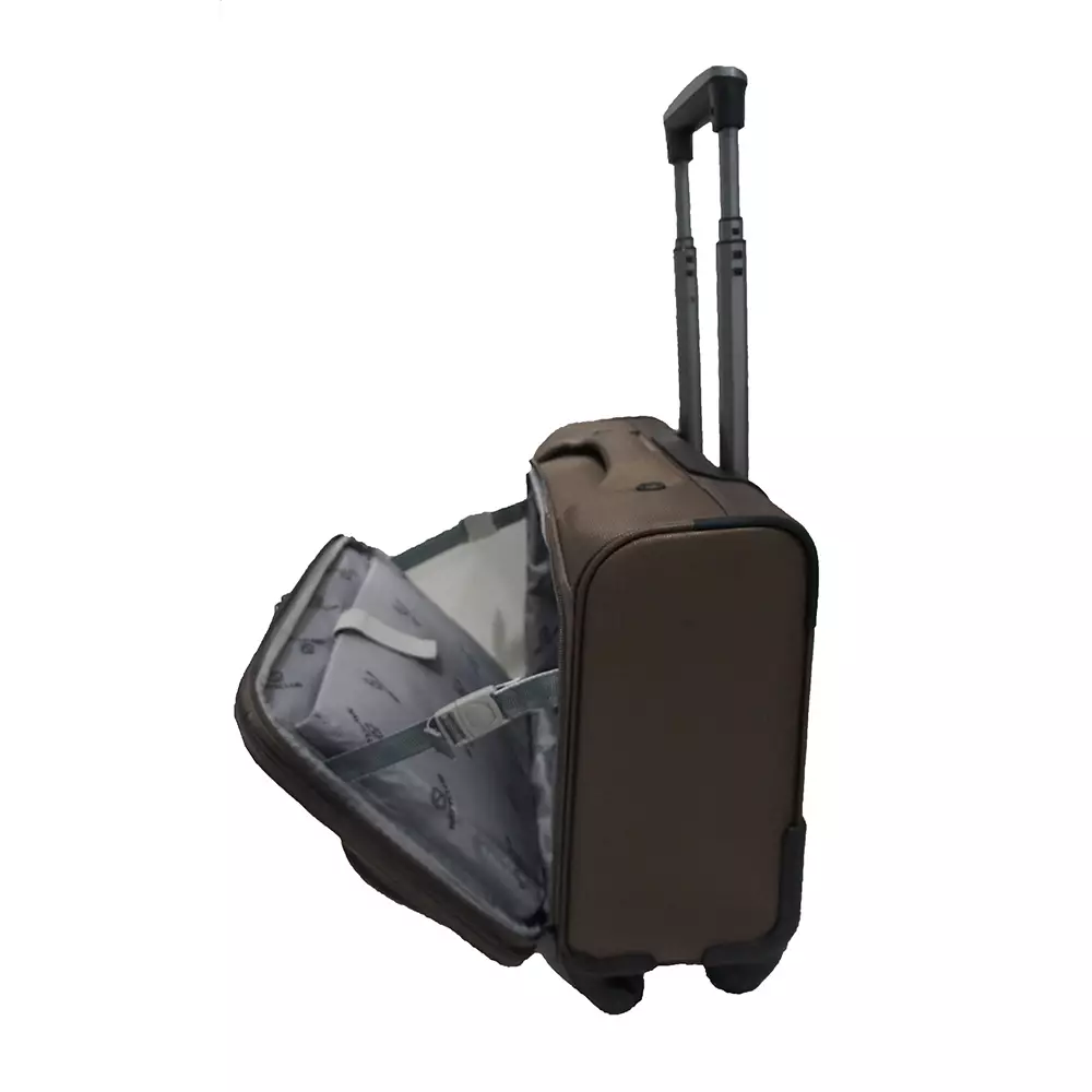 Navy Club Aldous Koper Kabin SoftCase - 4 Roda Putar TSA Lock With Laptop Case - Size 16 Inch