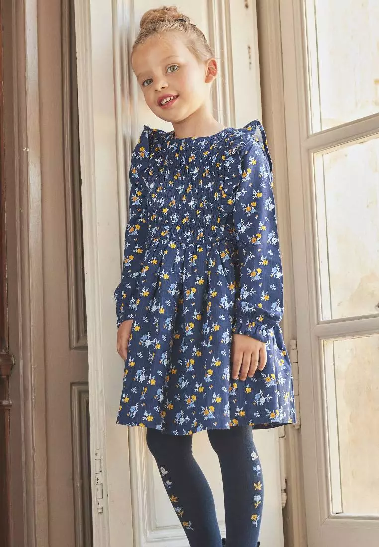 Navy Floral printed Dress