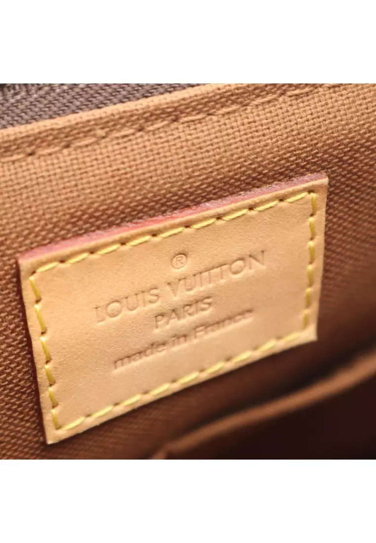 Pre-Loved Louis Vuitton Palermo PM monogram Handbag PVC leather Brown 2WAY