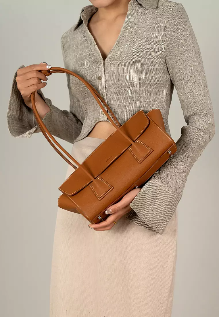 UNNI Baguette Shoulder Bag - Dark Cacao