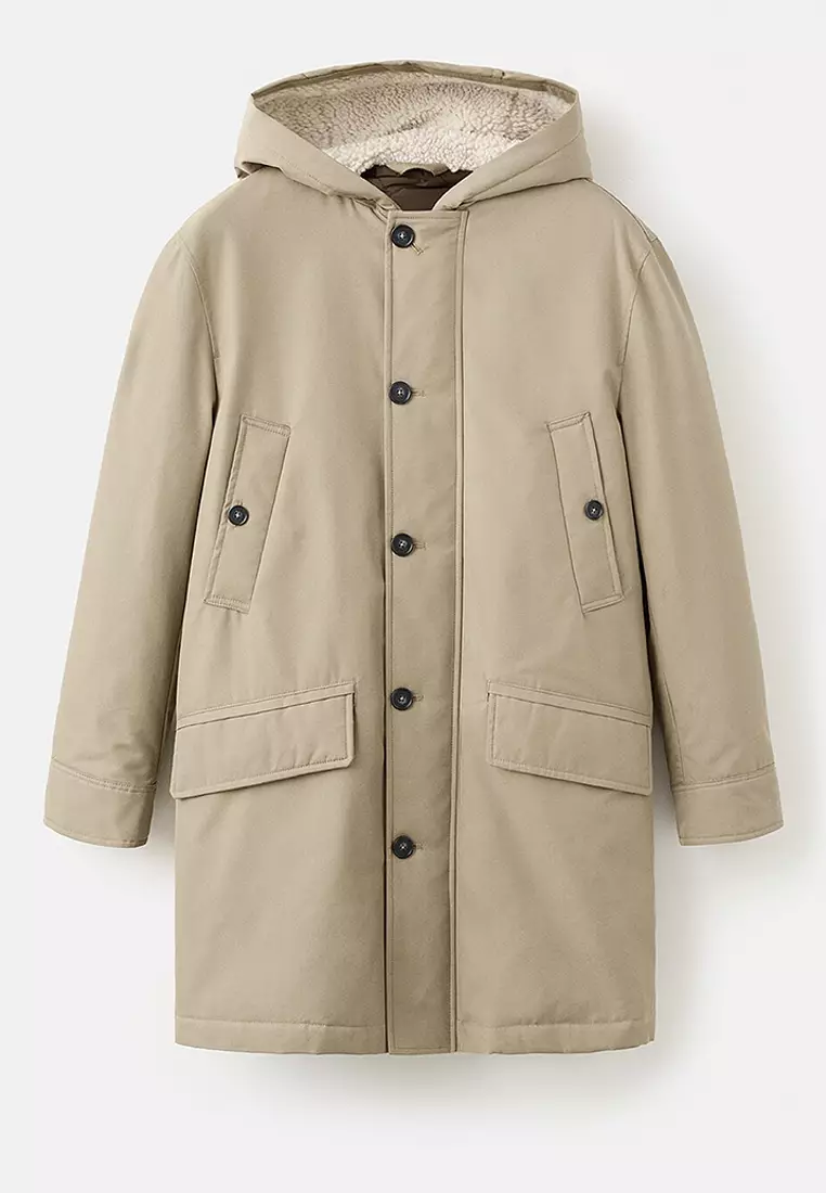Quilted Parka with Water-Repellent Hood