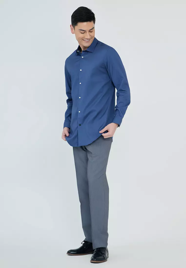 Slim Fit Textured Dress Shirt