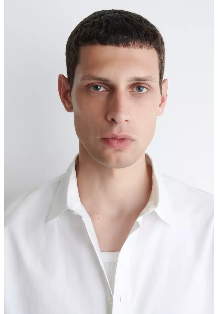 RELAXED PIMA COTTON-POPLIN SHIRT