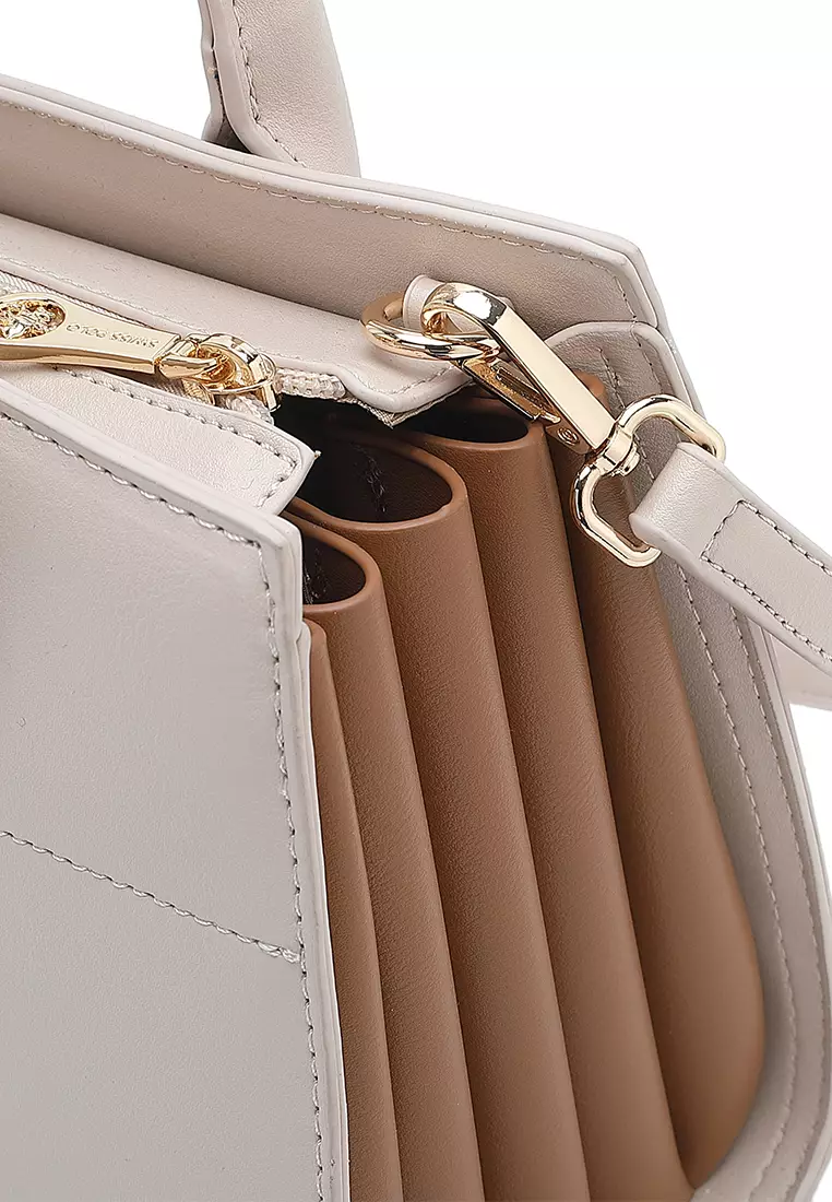 Women's Top Handle Bag / Sling Bag / Crossbody Bag - Apricot
