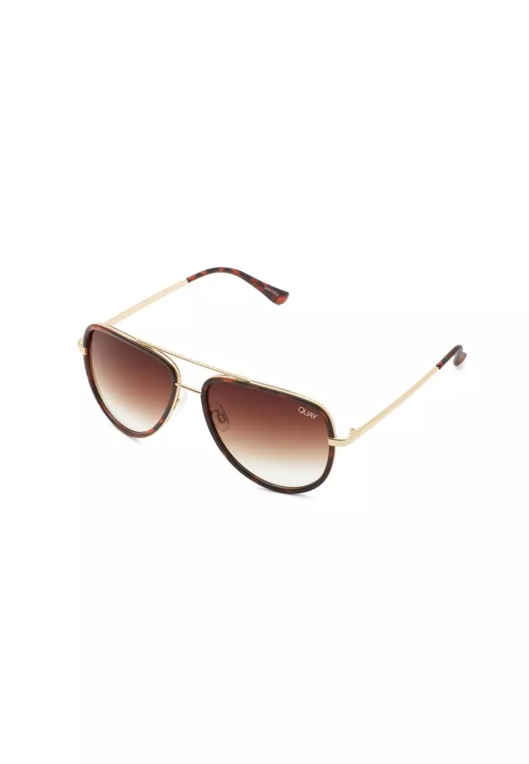 QUAY All In Medium Sunglasses - Tort/Brown Fade