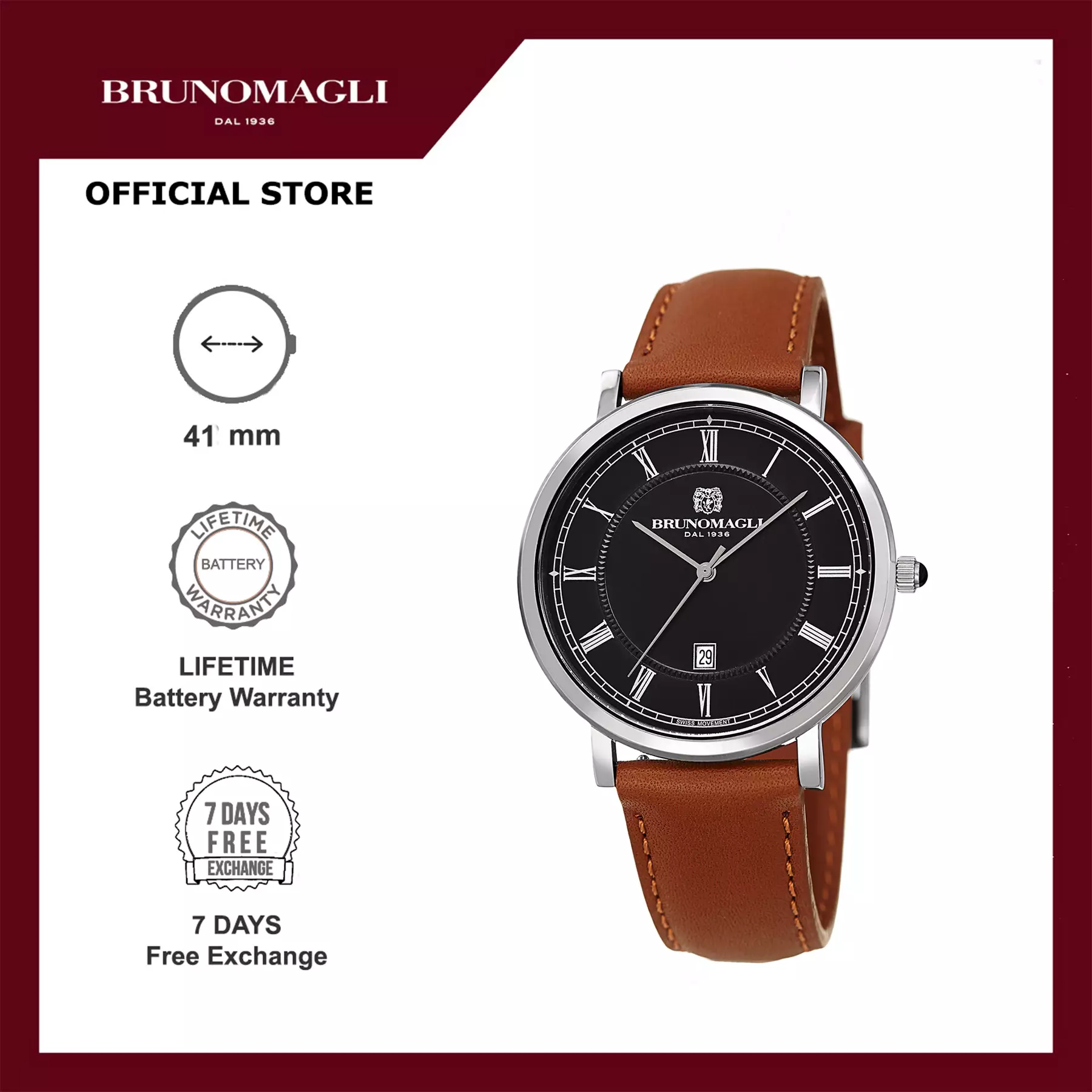 Jual Bruno Magli Bruno Magli Milano 1201 20.181201.SL Jam Tangan