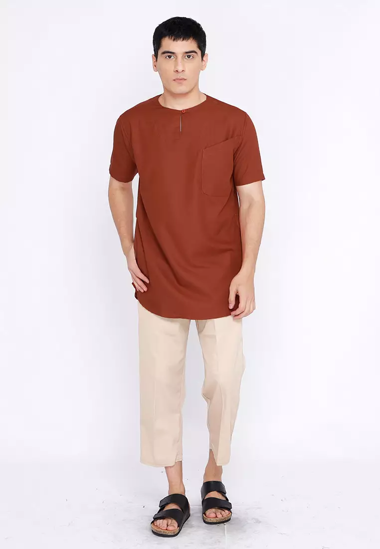 Casella Baju Koko Kurta Lengan Pendek | Casella Muslim Daily Wear 3003 Monza