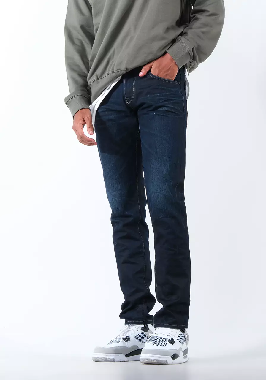 Celana Panjang Jeans Pria Slimfit A3 Series Dark Blue