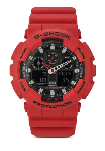 G-Shock esprit台灣網頁GA-100B-4 樹脂手錶, 錶類, 飾品配件
