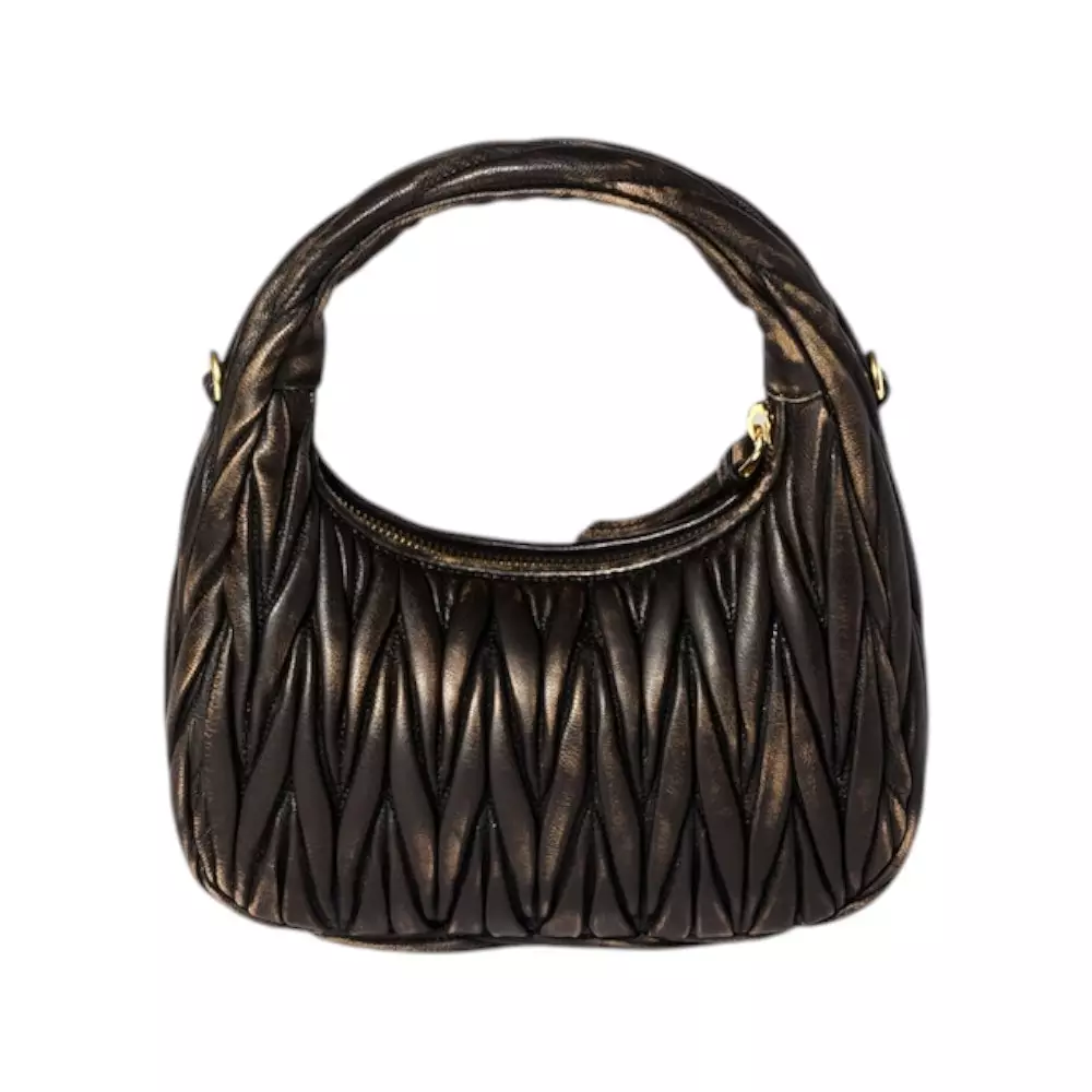 Small Wander Matelassé Nappa Leather Bag Coffee