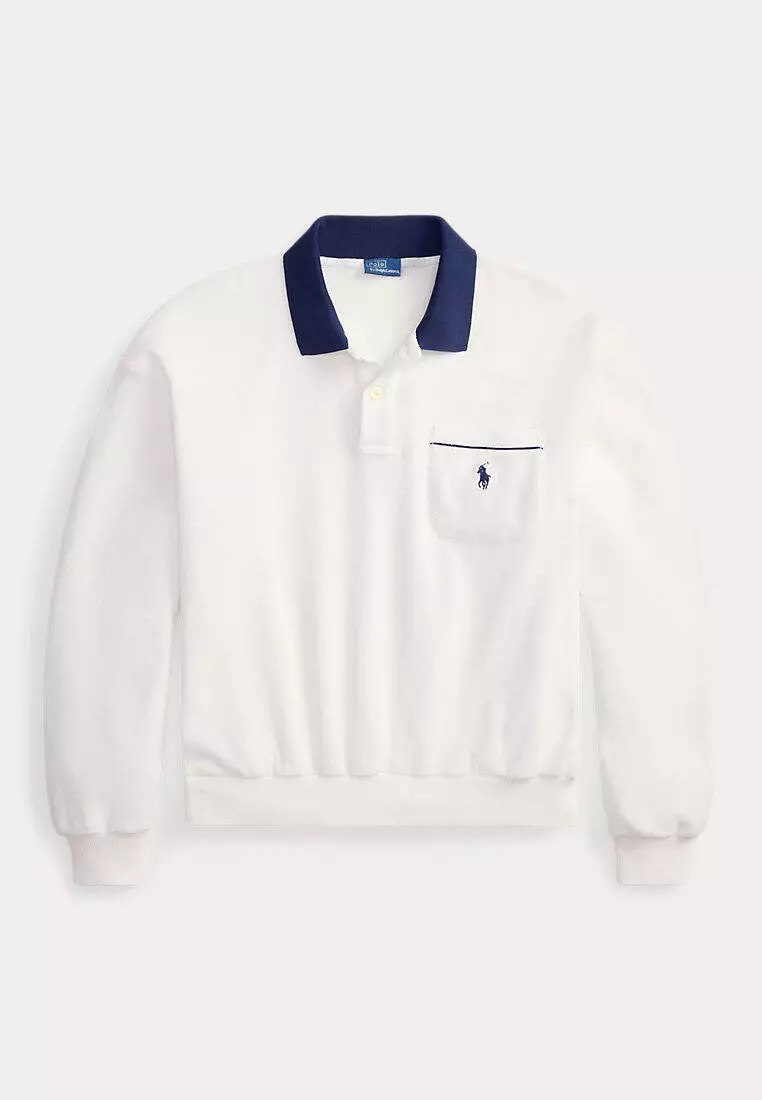 Terry Long-Sleeve Polo Shirt