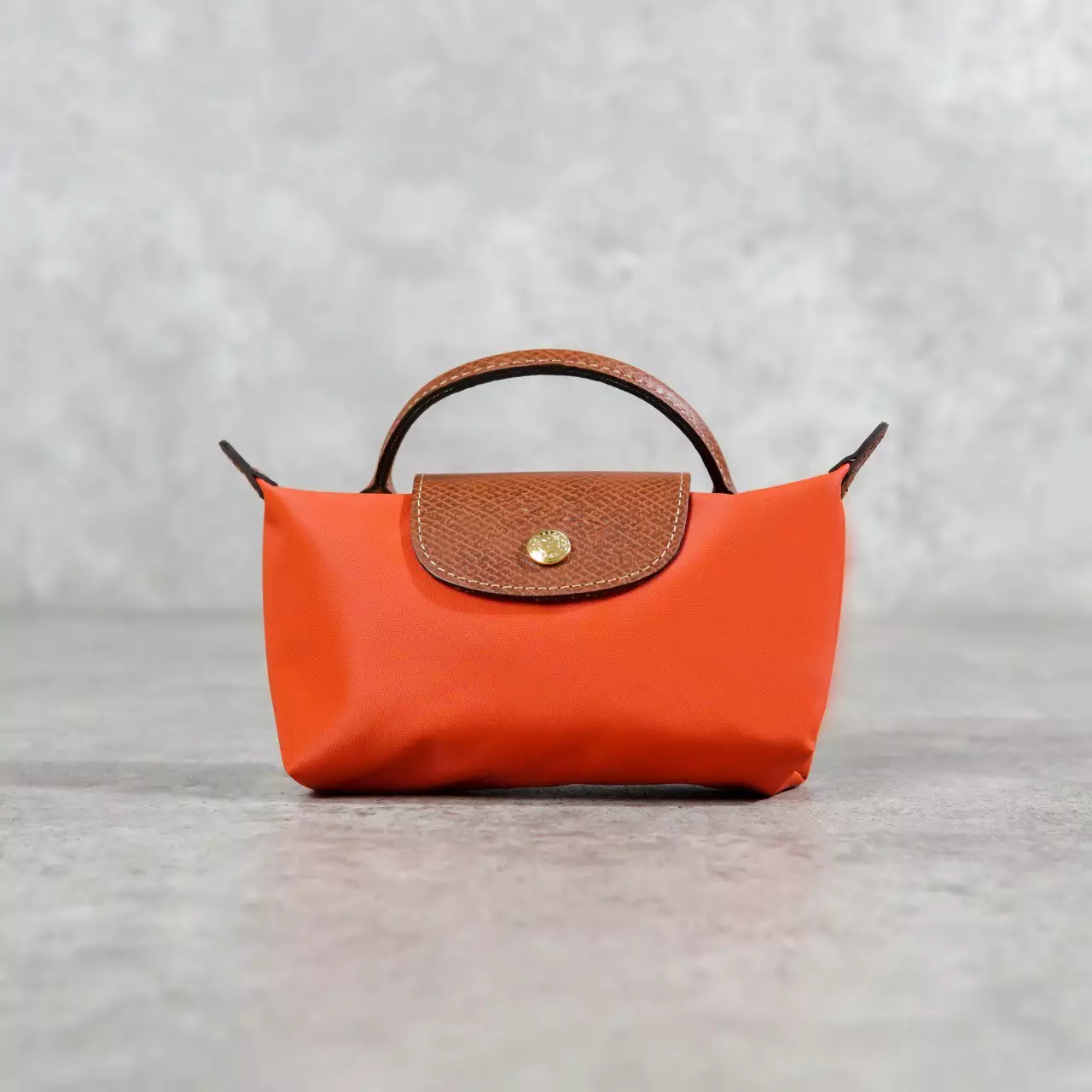 Tas LONGCHAMP LE PLIAGE ORIGINAL ORANGE TOMATO BEAUTY CASE 100% ORIGINAL