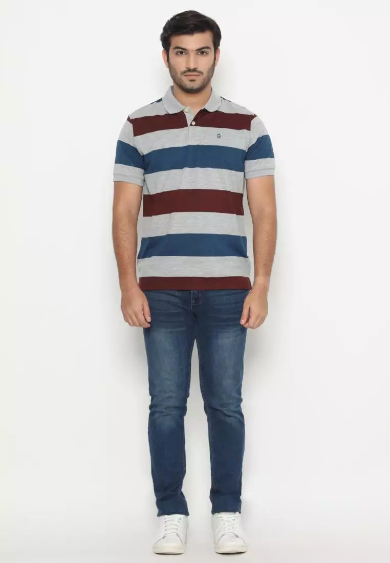 MATSUDA Kaos Polo Pria Katun Baju Cowok Kerah Nishio