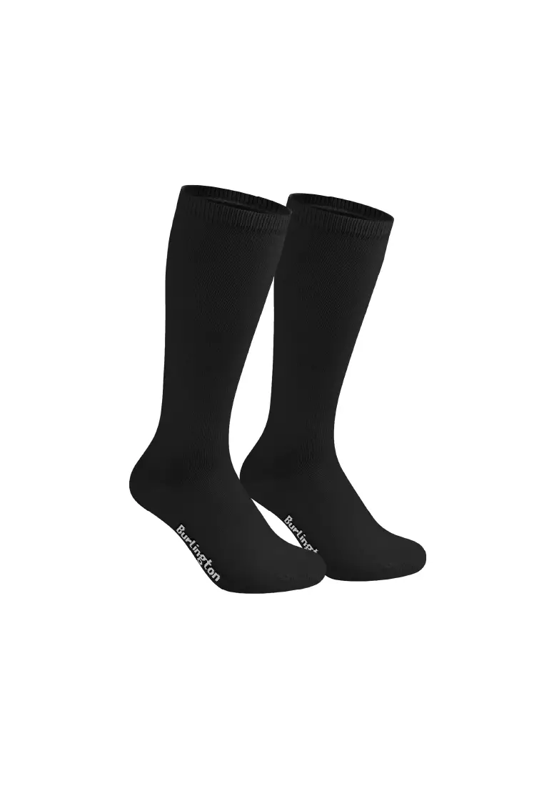 Ladie's Cotton Thin Casual Knee High Socks 3 pairs in a pack BLHKG2