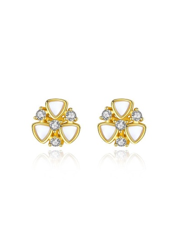 Rouse silver S925 Noble Flower Stud Earrings 46A74ACD0B23DCGS_1
