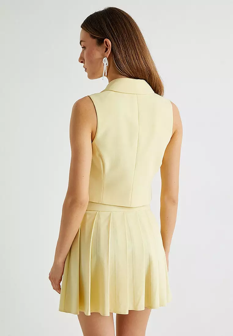 Crop Double Breasted Vest