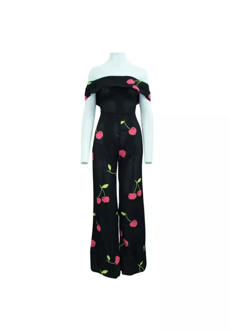 Cherry store print jumpsuit