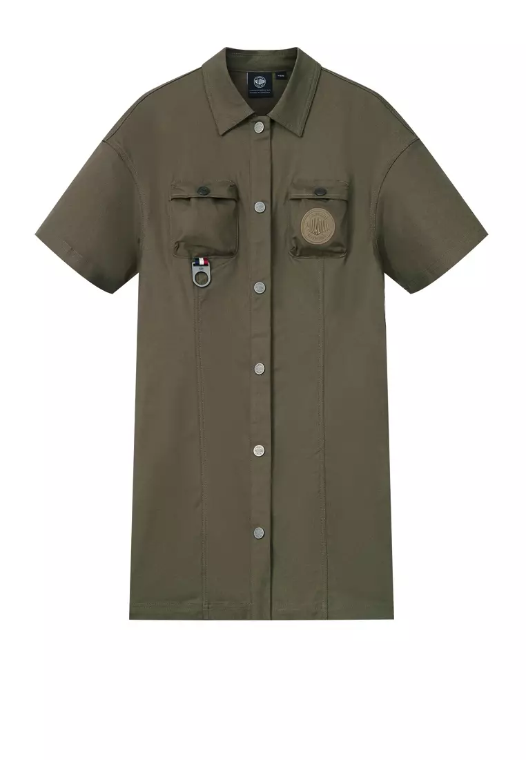 女裝 PALLADIUM LOGO 落肩口袋連身裙