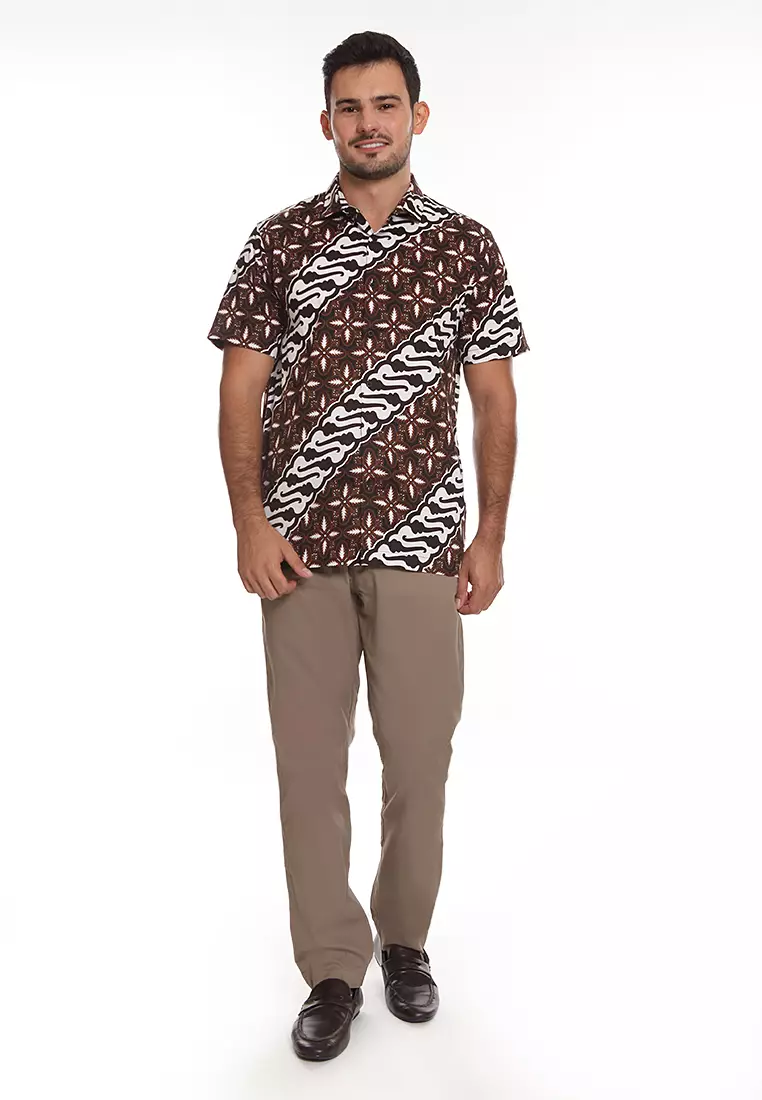 Kemeja Batik KARAKA 5-BESTBUY-BROWN