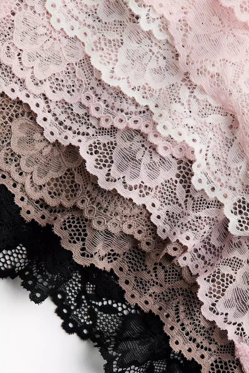 5-pack lace hipster briefs