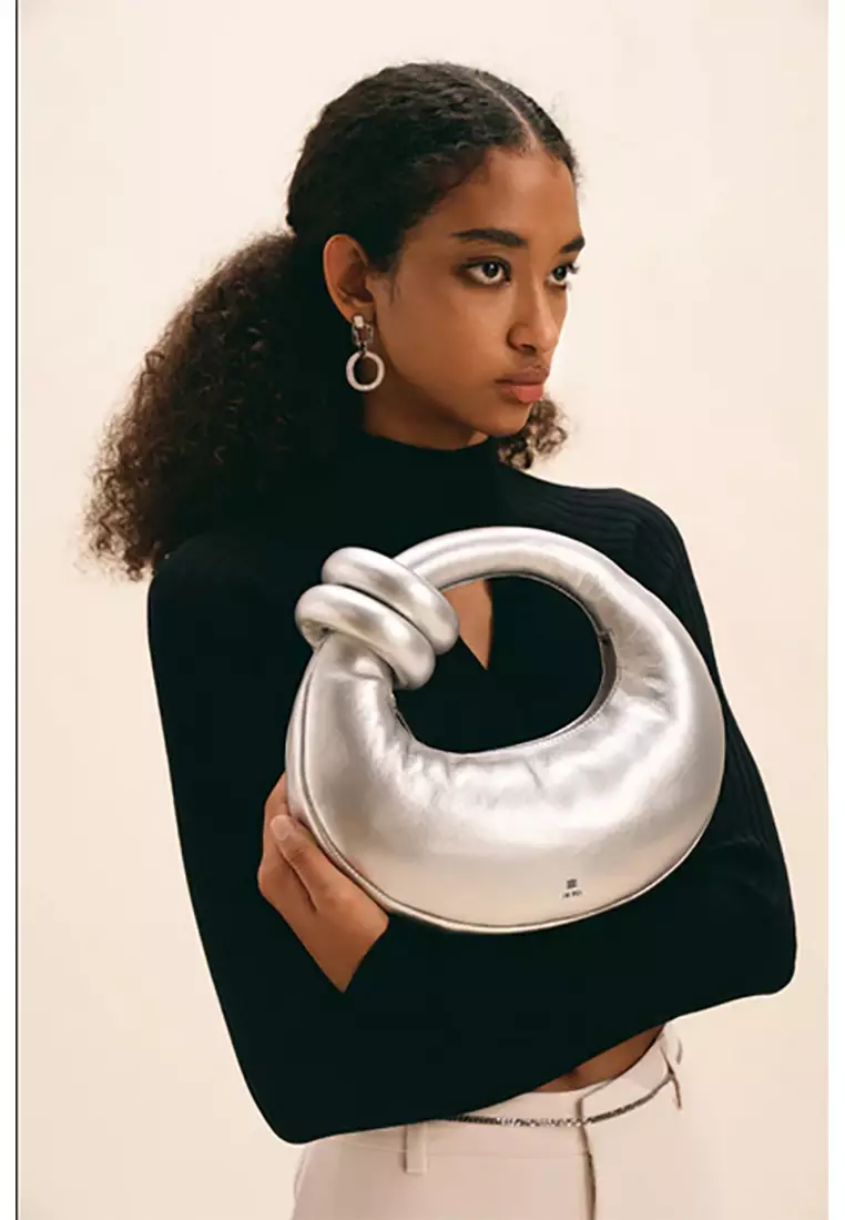 Abacus Top Handle Bag - Silver