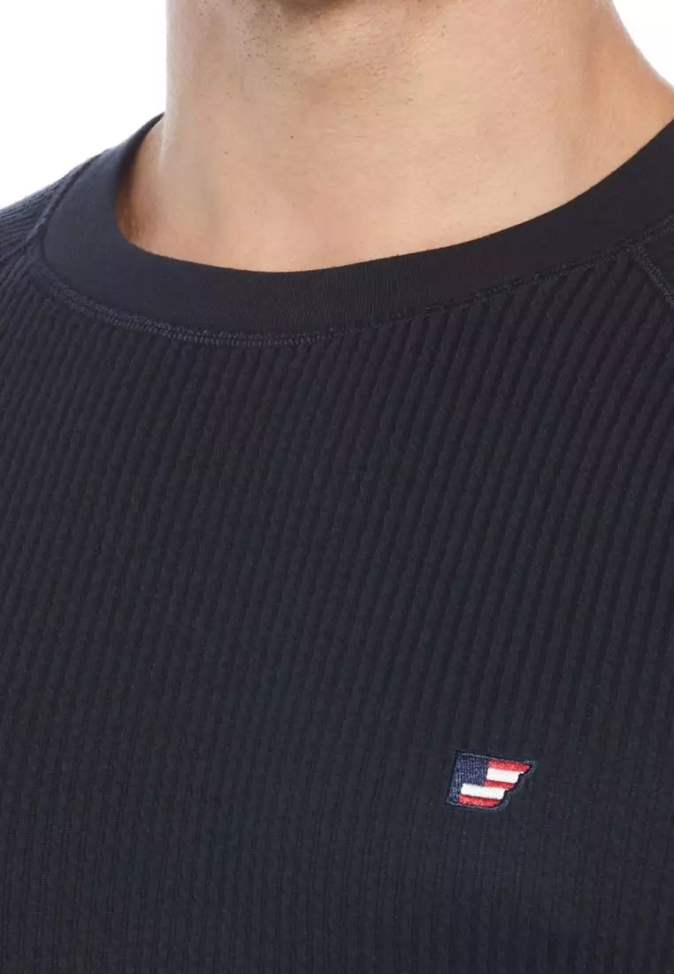 Raglan Seersucker Short Sleeve Tee Shirt