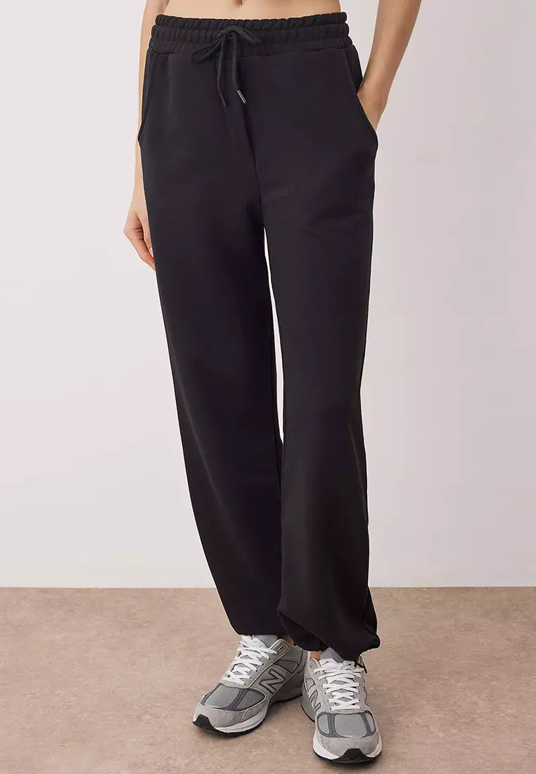 Cotton Sporty Elastic Sweatpants