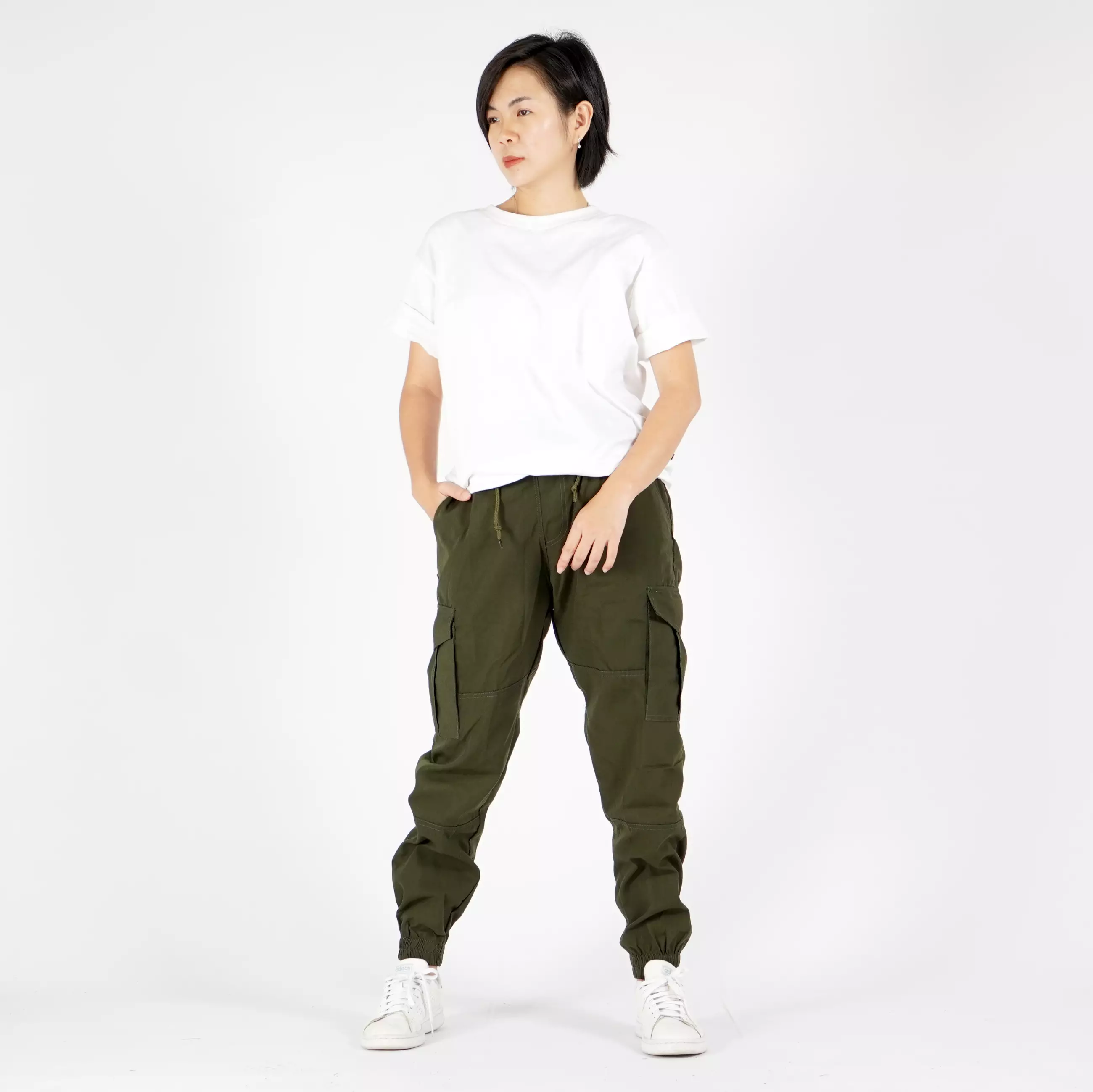  DIVA Celana Cargo Jogger Wanita Cargo Jogger Pants Wanita - ARMY