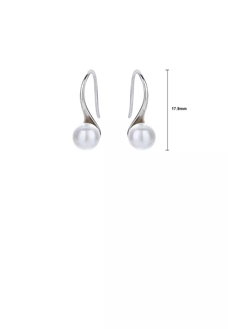 925 Sterling Silver Simple Fashion Freshwater Pearl Earrings
