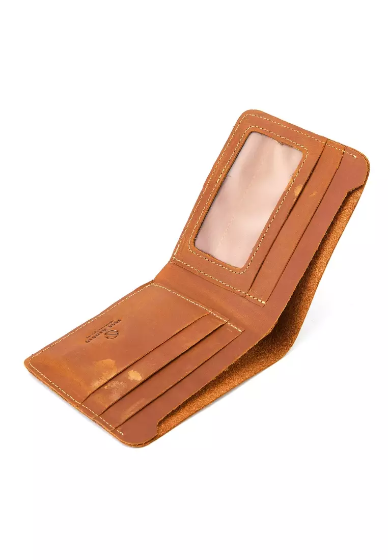 Men’s Crazy Horse Genuine Leather Bifold Wallet – Vintage Minimalist Slim Wallet with Multiple Card Slots JWC 50951