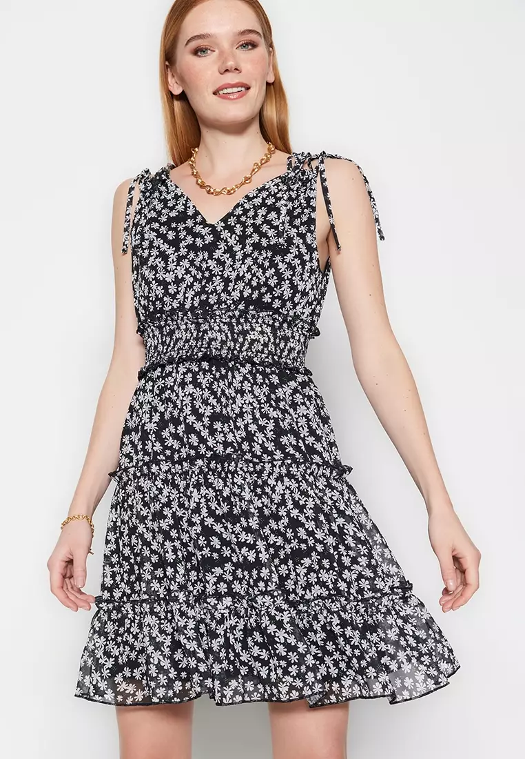 Buy Trendyol Tiered Mini Dress Online | ZALORA Malaysia