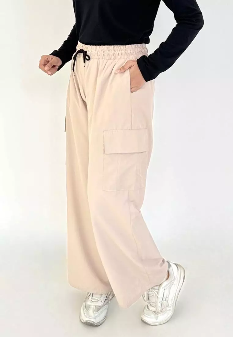 BUY 1 GET 1 FREE Alia Cargo Pants [Beige - Army]