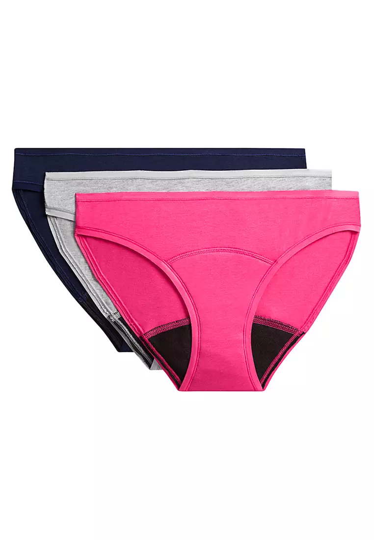 3Pk Heavy Absorbency Period Bikini Knickers