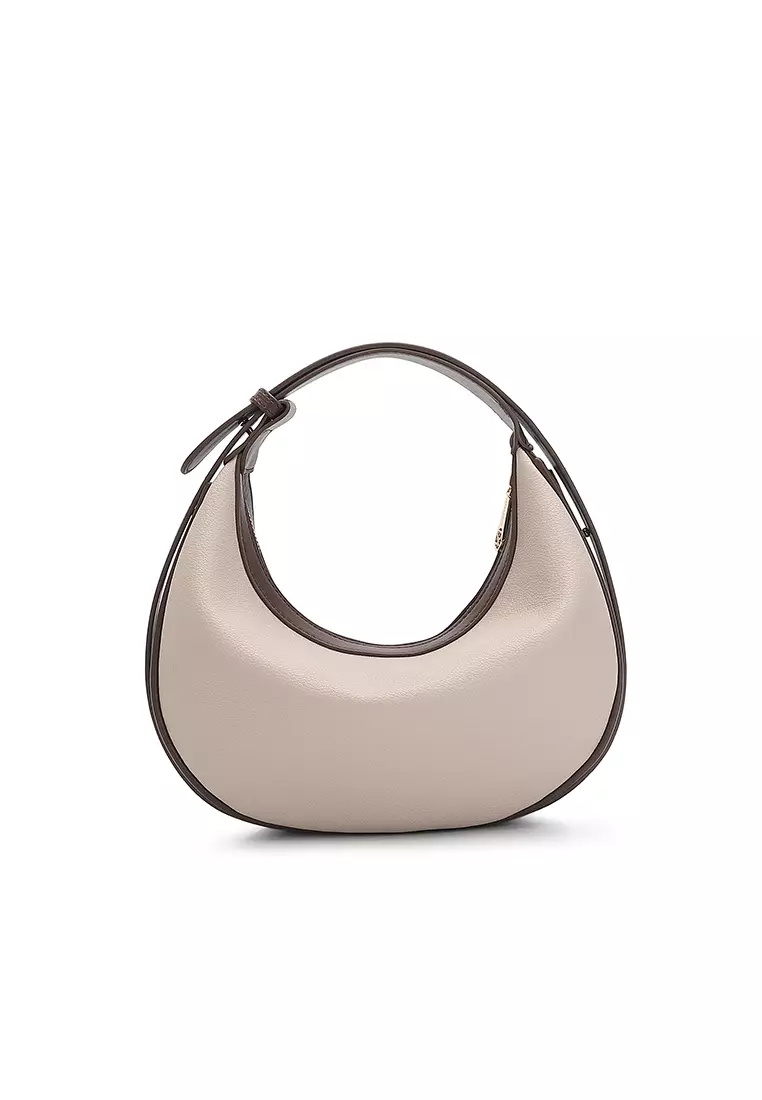 Women's Shoulder Bag / Sling Bag / Crossbody Bag (Tas Bahu / Tas Selempang Wanita) - Krem / Cokelat