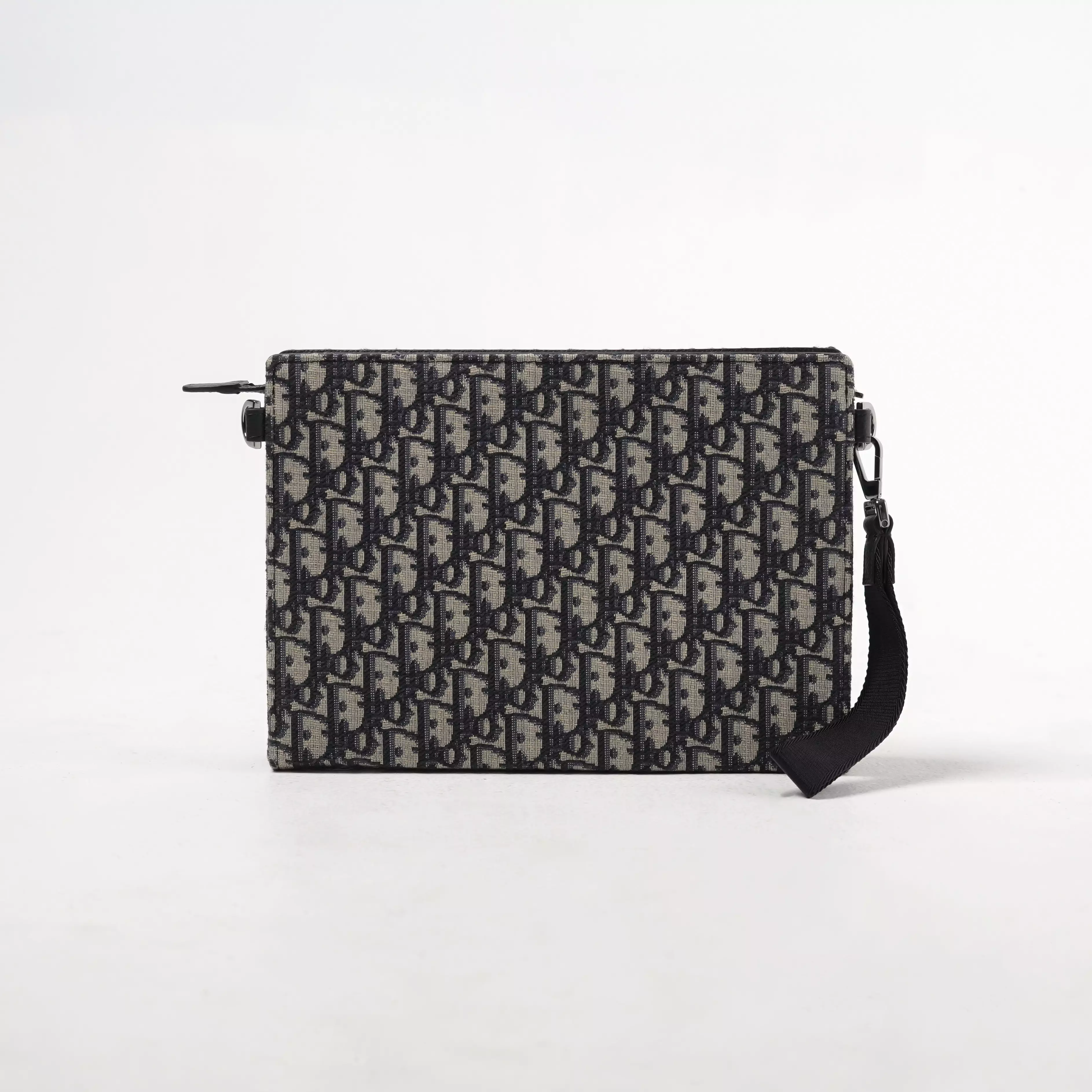 Tas CHRISTIAN DIOR OBLIQUE BEIGE TRIANGLE CLUTCH WITH HANDLE 100% ORIGINAL