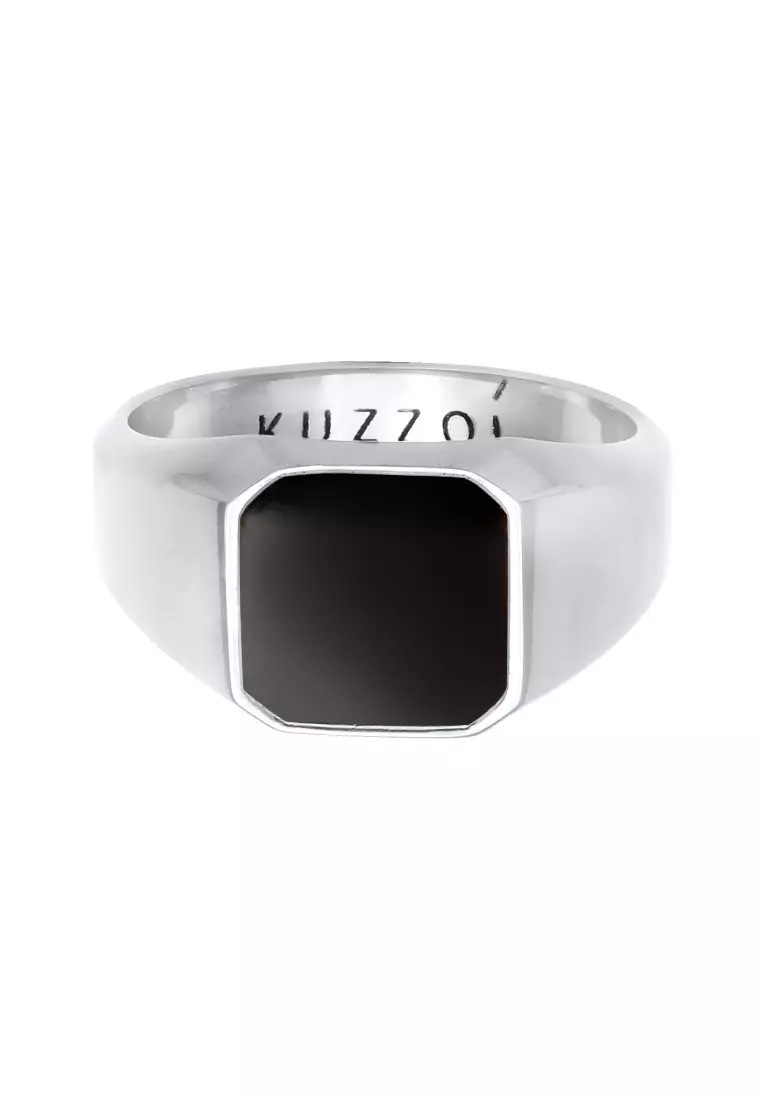 EXCLUSIVE Cincin Perhiasan Perak 925 Pria Signet Basic Trend