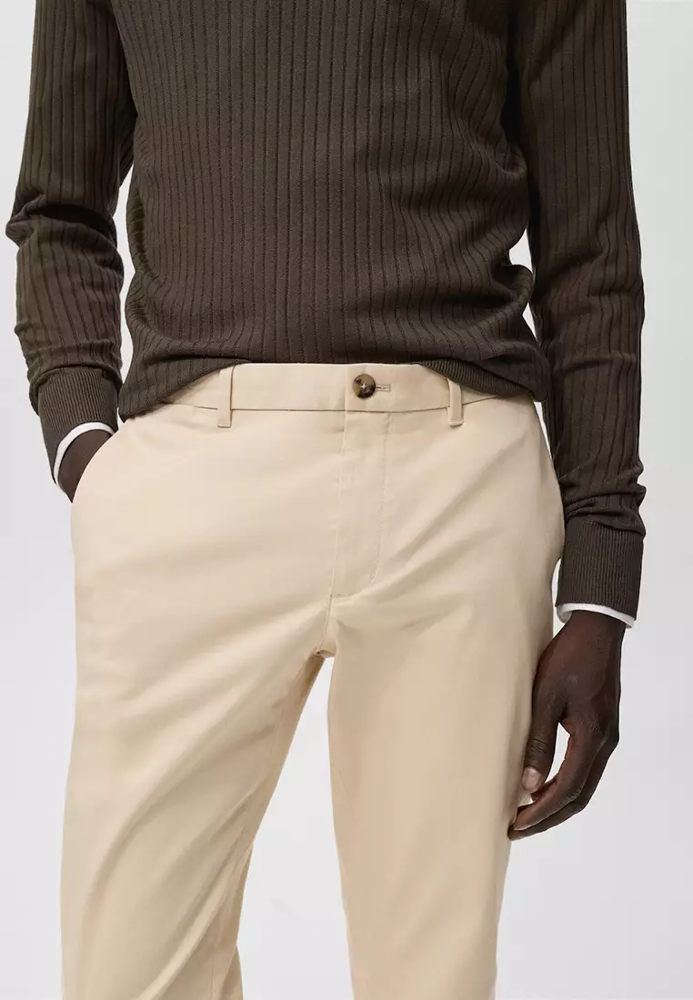 Barna Slim-Fit Twill Chino Trousers