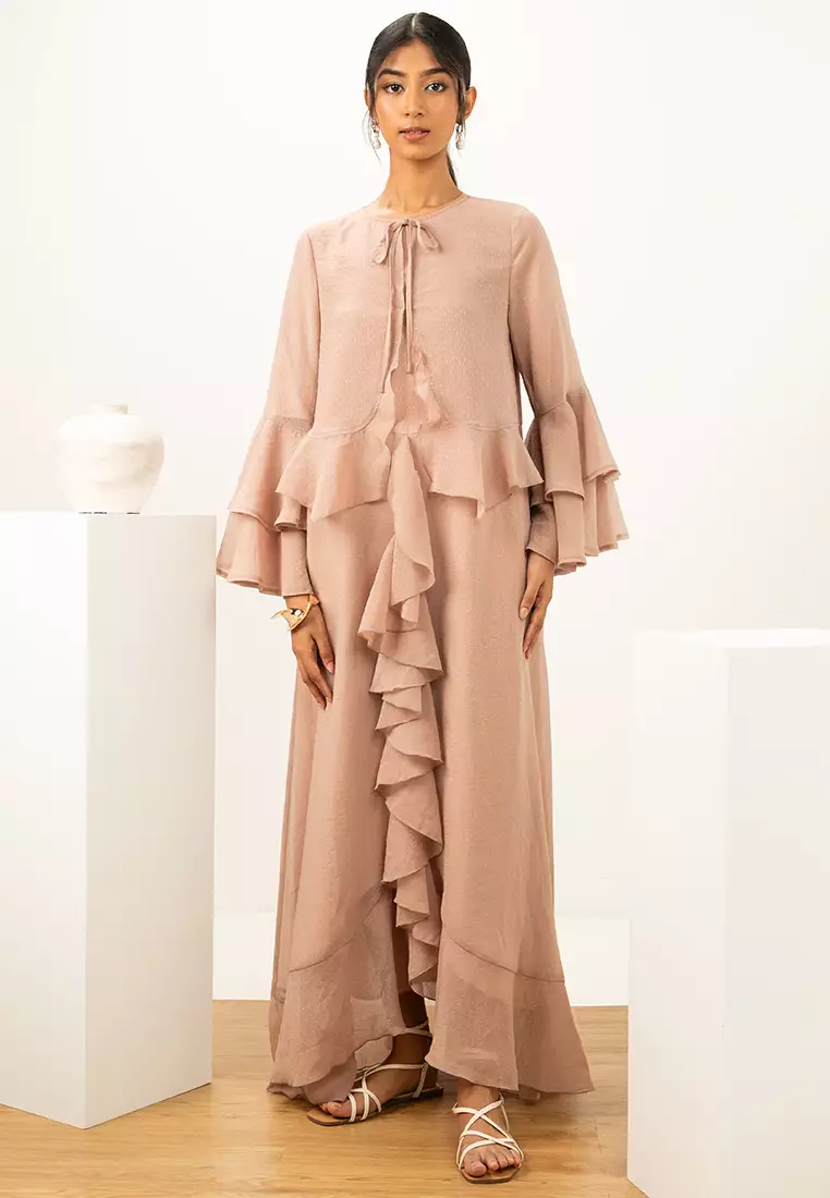 Anya Maxi Flounce Dress